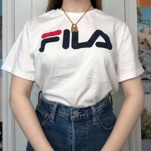 White fila tee